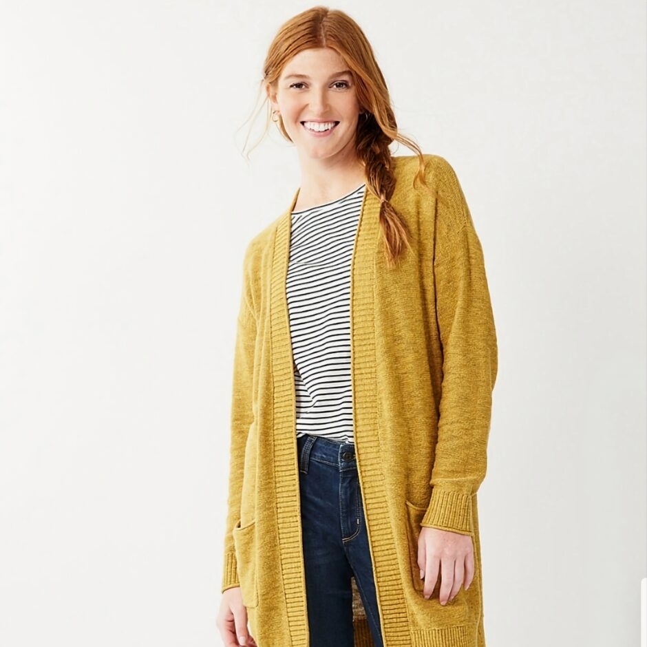 Gold Cardigan from Kohl's